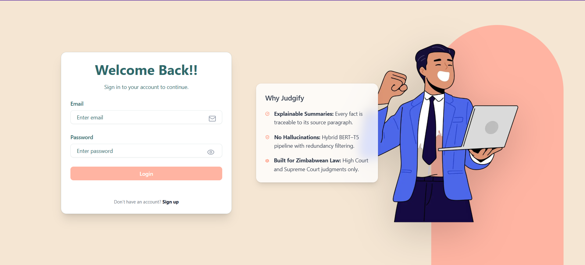 Judgify — Explainable Legal Summaries